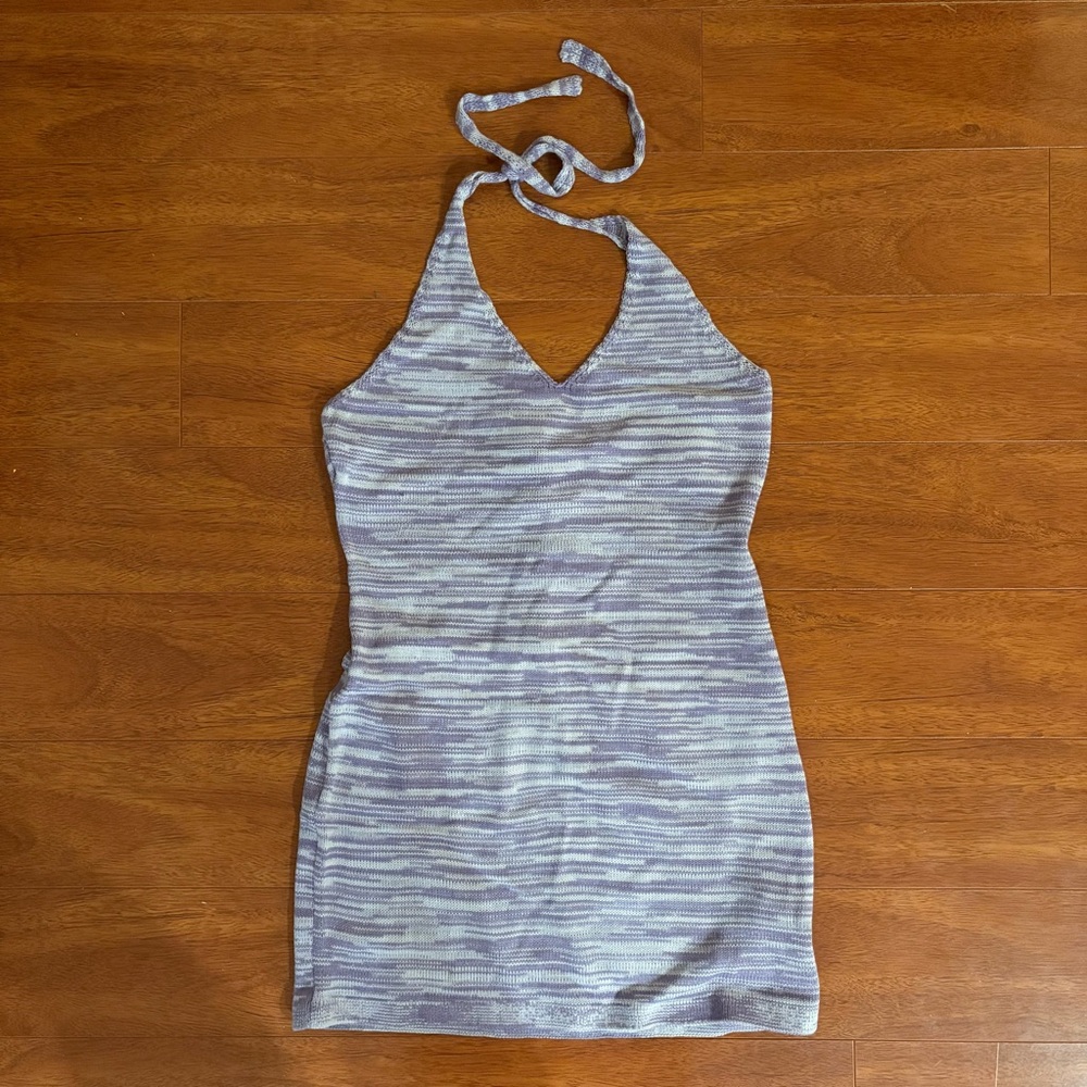 H&M Striped Halter Mini Dress
